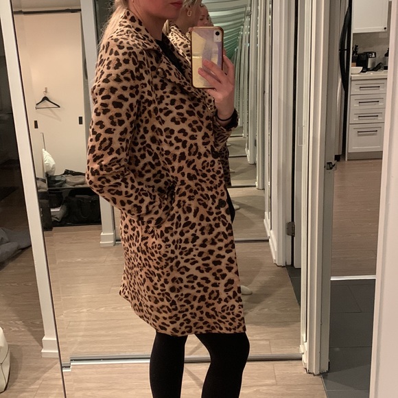 Noisy May Leopard Print Coat - Picture 4 of 5